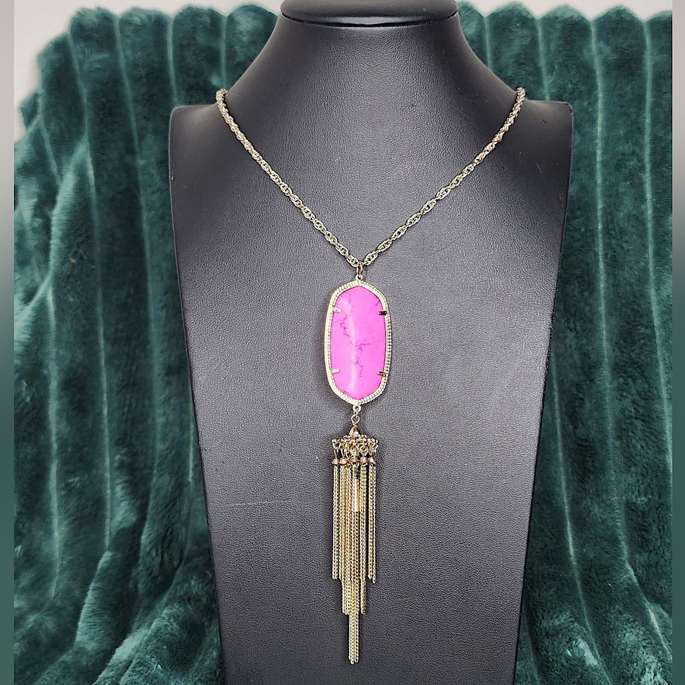 Kendra Scott Pink and Gold Necklace